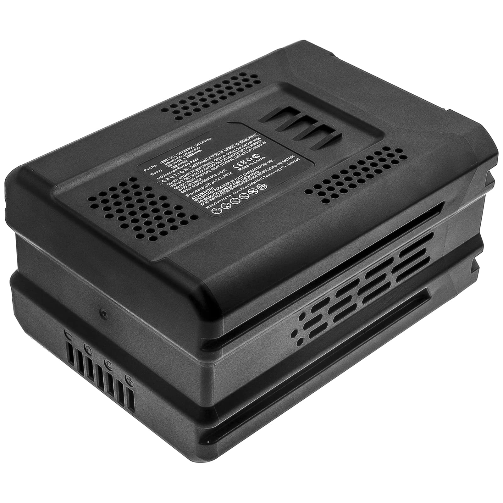 Synergy Digital 80V 2000mAh Li-ion Lawn Mower Battery - Replacement for GreenWorks GHT80320, 2901302, GBA80200, GBA80250, GBA80400, GBA80500 - Perfect for GreenWorks Cordless Lawn Mowers, Ideal for Residential Lawn Care and Landscaping