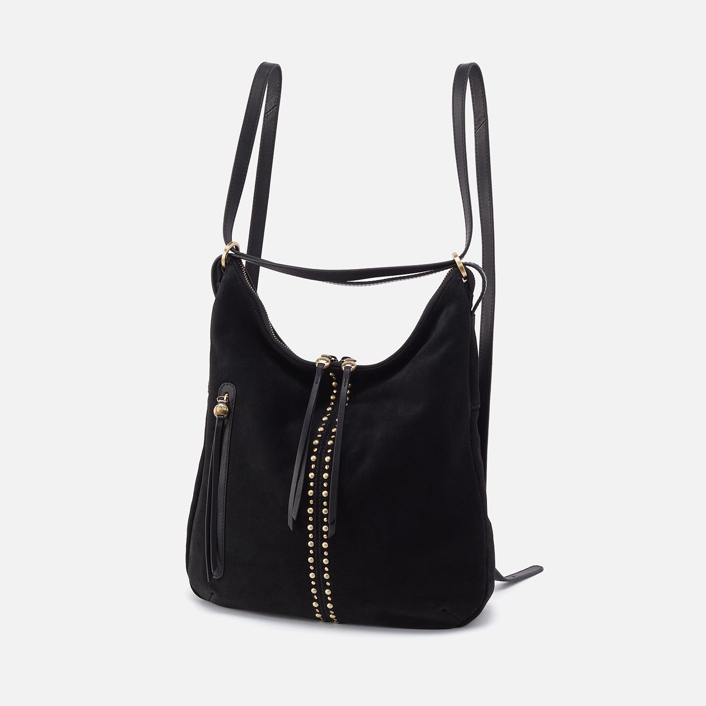 Merrin Convertible Suede Backpack - Stylish & Durable Black Leather Backpack for Women | Perfect for Work, Travel & Everyday Use
