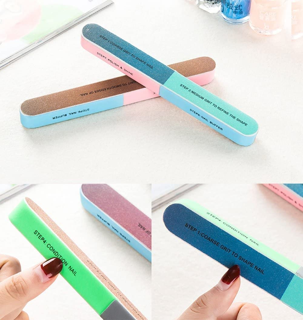 MAPPERZ 7-Sided Nail Buffer Block - Professional Nail File, Shiner & Buffer for Manicure & Pedicure - Home & Salon Nail Care Kit (Pack of 2) - Perfect for DIY Nail Art & Professional Nail Treatments