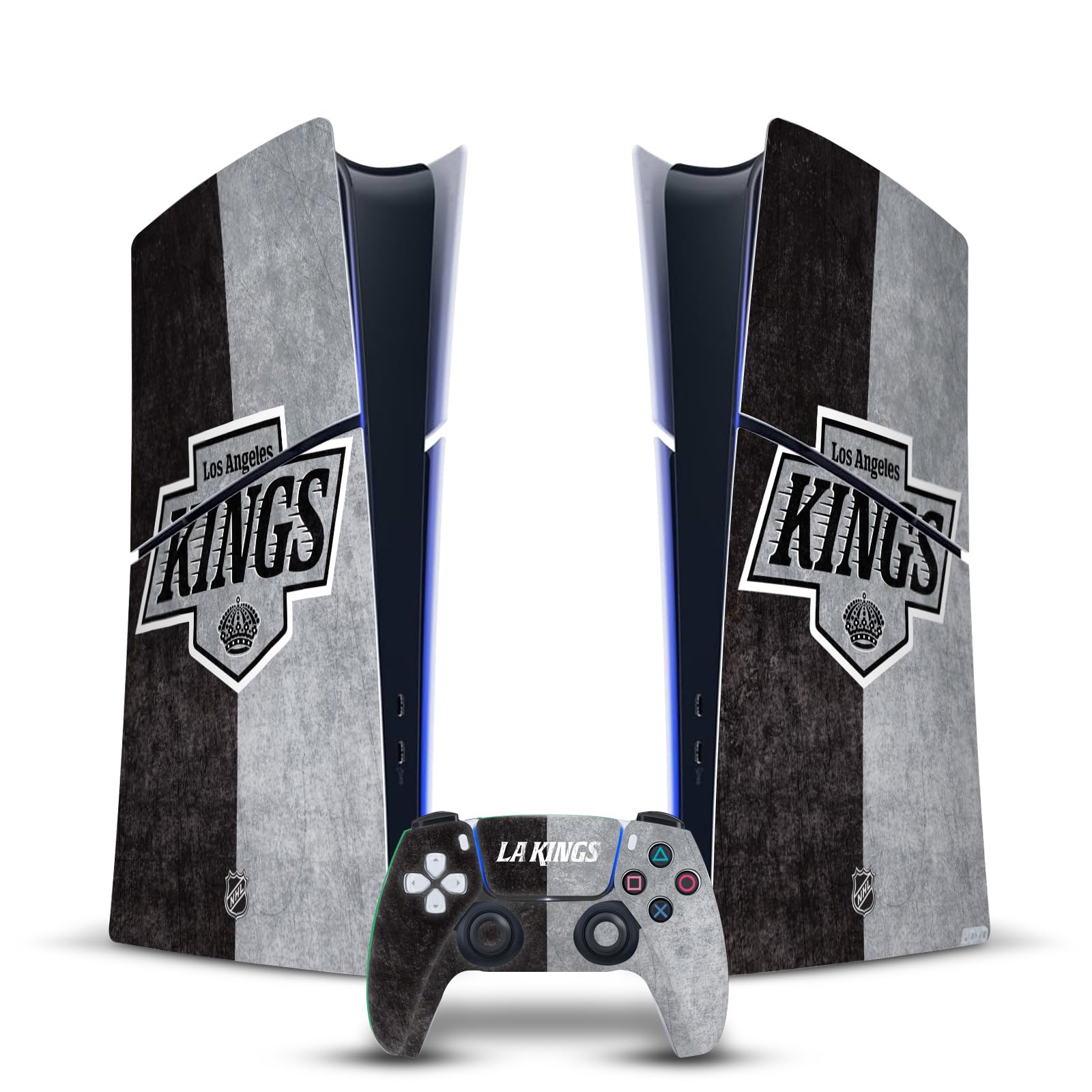 Official NHL Licensed Los Angeles Kings Vinyl Skin Sticker for Sony PlayStation 5 PS5 Slim & Digital Edition Console & DualSense Controller - Durable Gaming Decal for Customization & Protection - Perfect for Gamers & Sports Fans