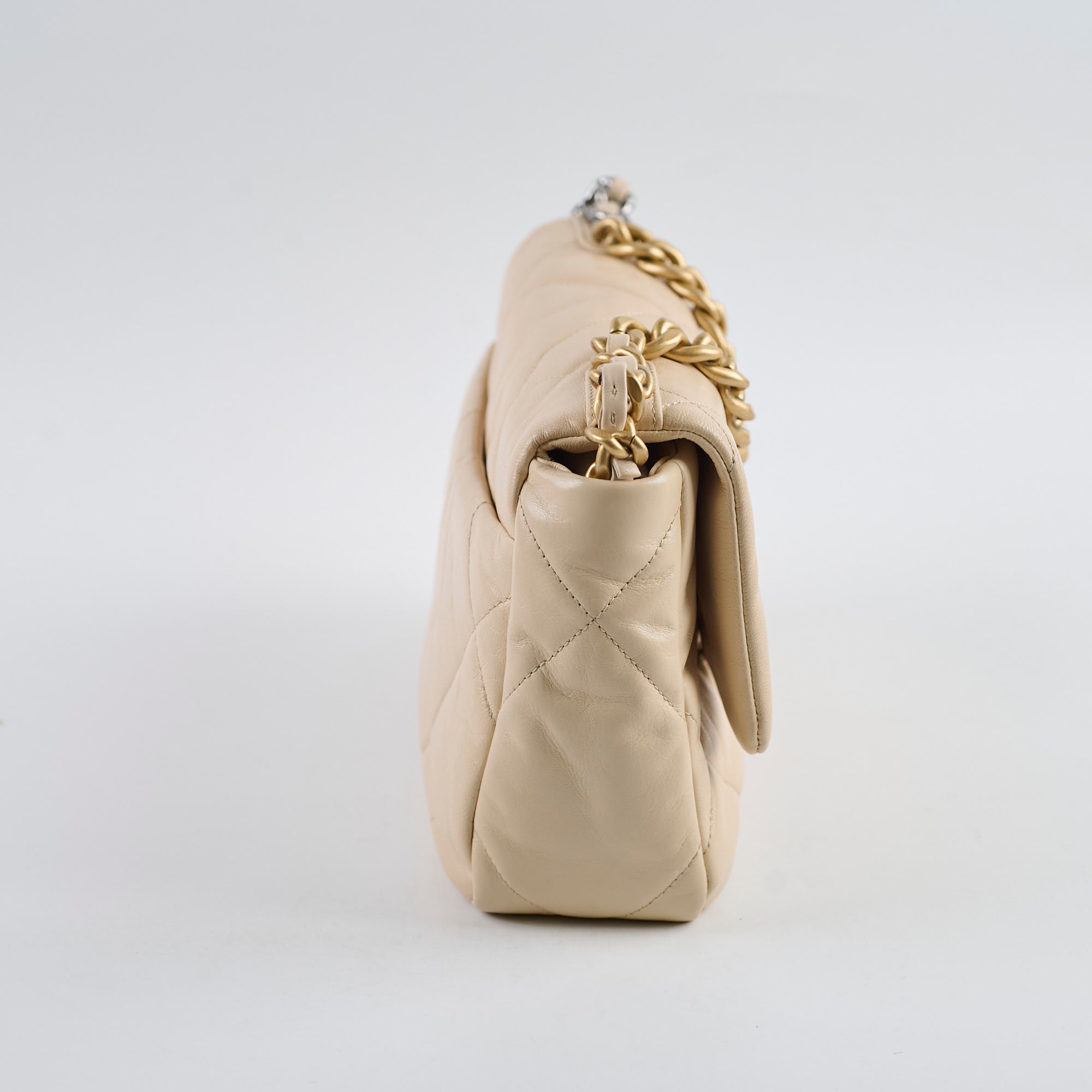 Chanel 19 Small Beige 30 Series Handbag - Luxury Designer Crossbody Bag for Women | Perfect for Date Night, Office & Special Occasions