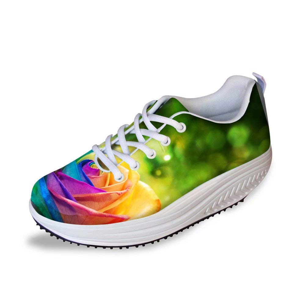 FOR U DESIGNS Women's Platform Sneakers - Comfortable Walking Shoes with Wedge Heel for Fitness, Casual Wear & Outdoor Activities | Perfect for Teen Girls & Young Women