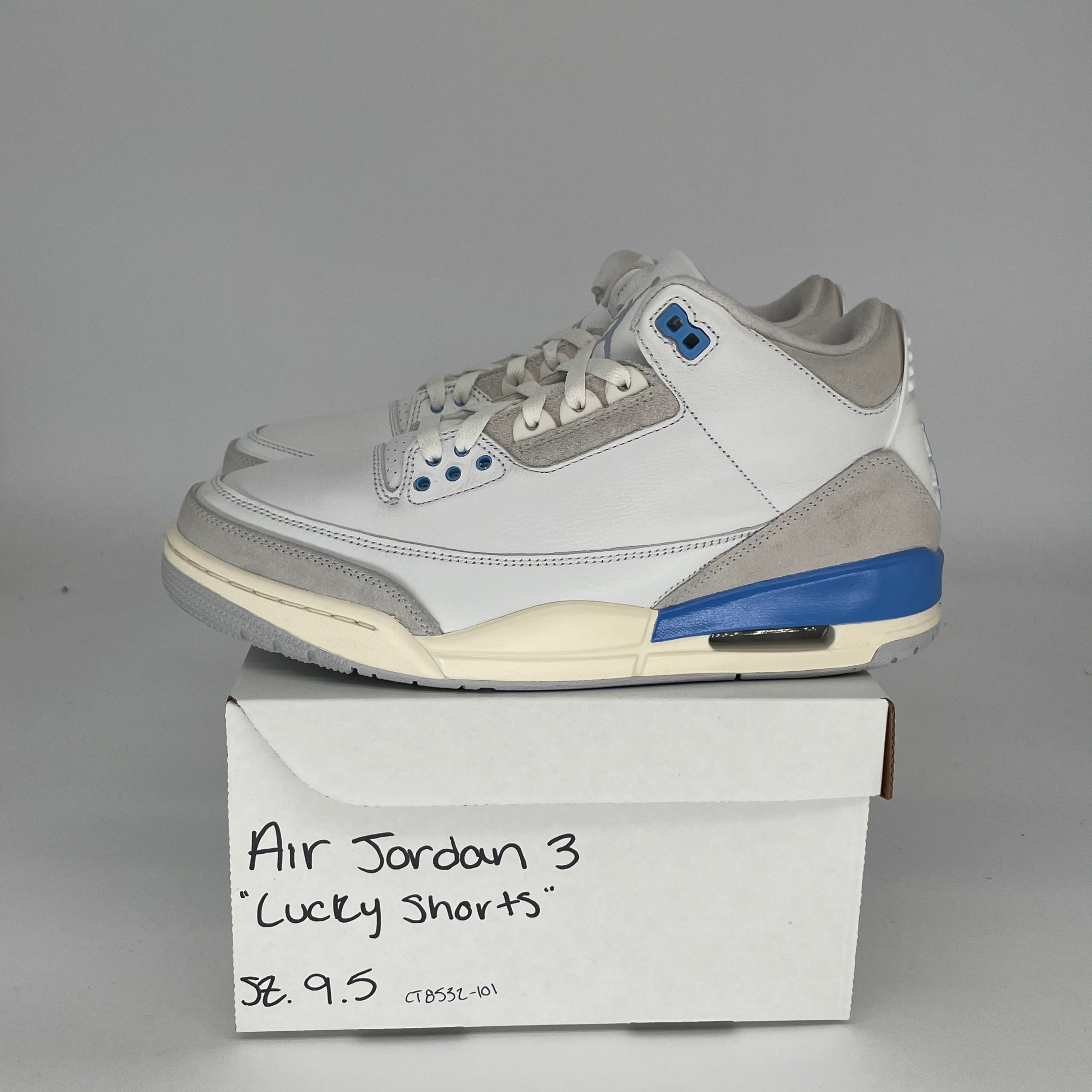 AIR JORDAN 3 LUCKY SHORTS Men's Basketball Shorts - Size 9.5 (CT8532-101) - Perfect for Basketball Games, Gym Workouts & Casual Streetwear