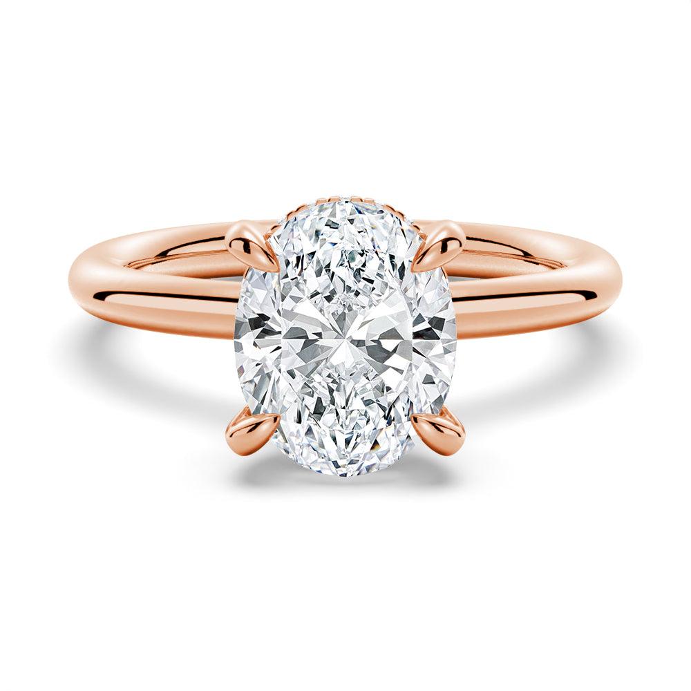 Oval Solitaire Moissanite Engagement & Wedding Ring Set for Couples - Matching His & Hers Bands - Perfect for Proposals, Anniversaries & Romantic Occasions