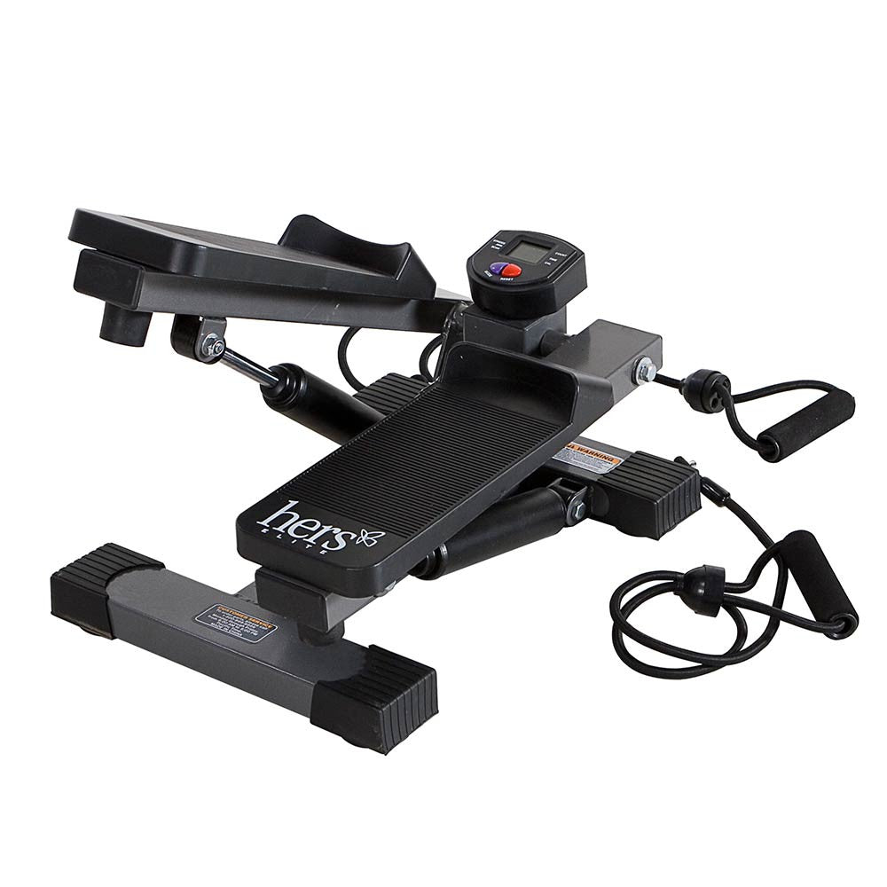 Mini Stepper with Resistance Bands - Portable Home Exercise Equipment for Cardio & Toning | Perfect for Small Spaces, Home Gym & Office Workouts