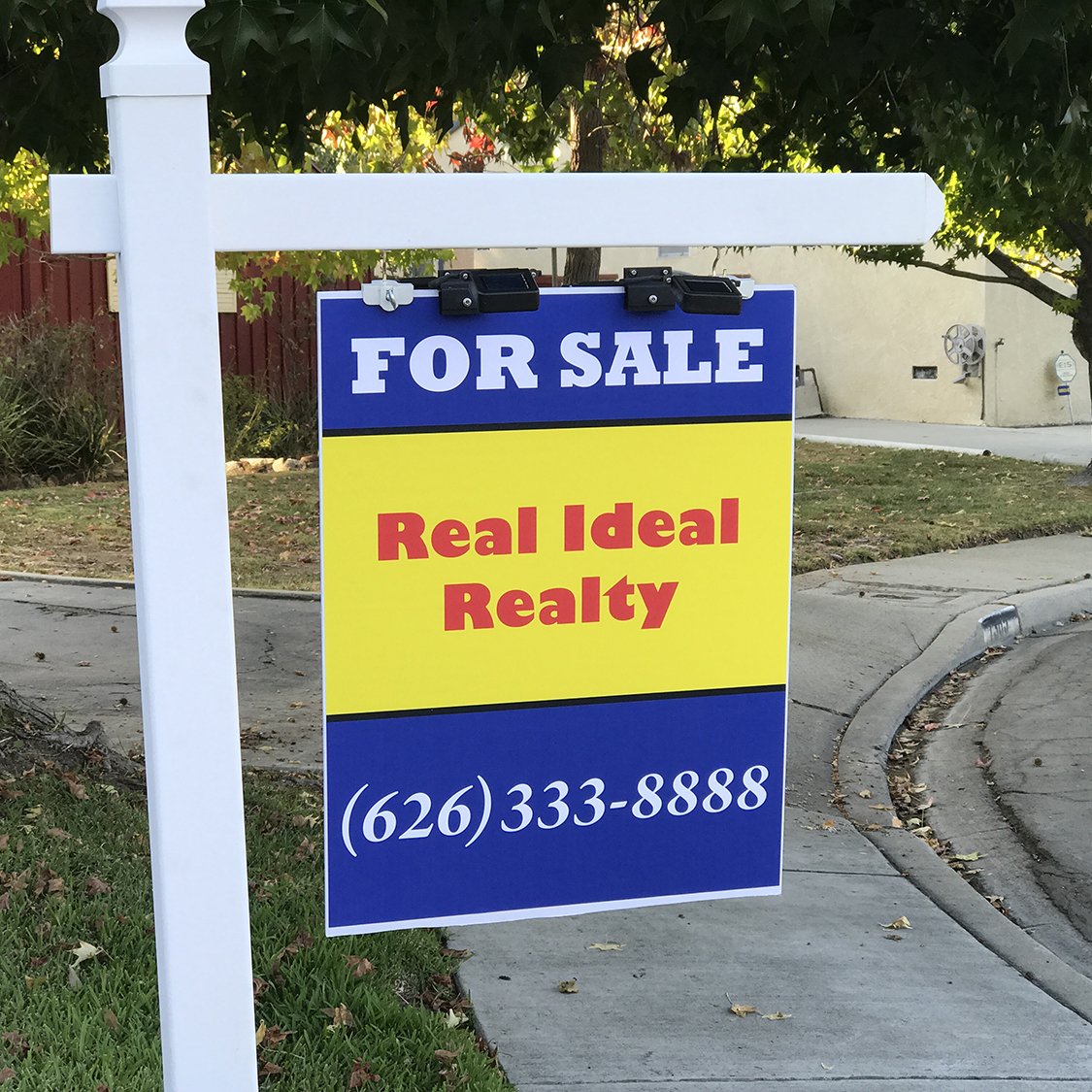 Dual-Sided Anodized Aluminum Alloy Sign Lights for Real Estate, Restaurants & Construction - Set of 2 with 4 LED Lights - Perfect for Outdoor Menu Boards, Property Signs & Job Site Markers
