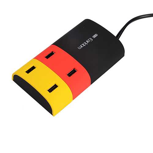 Earldom 5V 6.2A 4-Port USB Charging Hub for iPhone, iPad, Samsung - Fast Charger for Multiple Devices - Perfect for Home, Office, Travel & Car Use