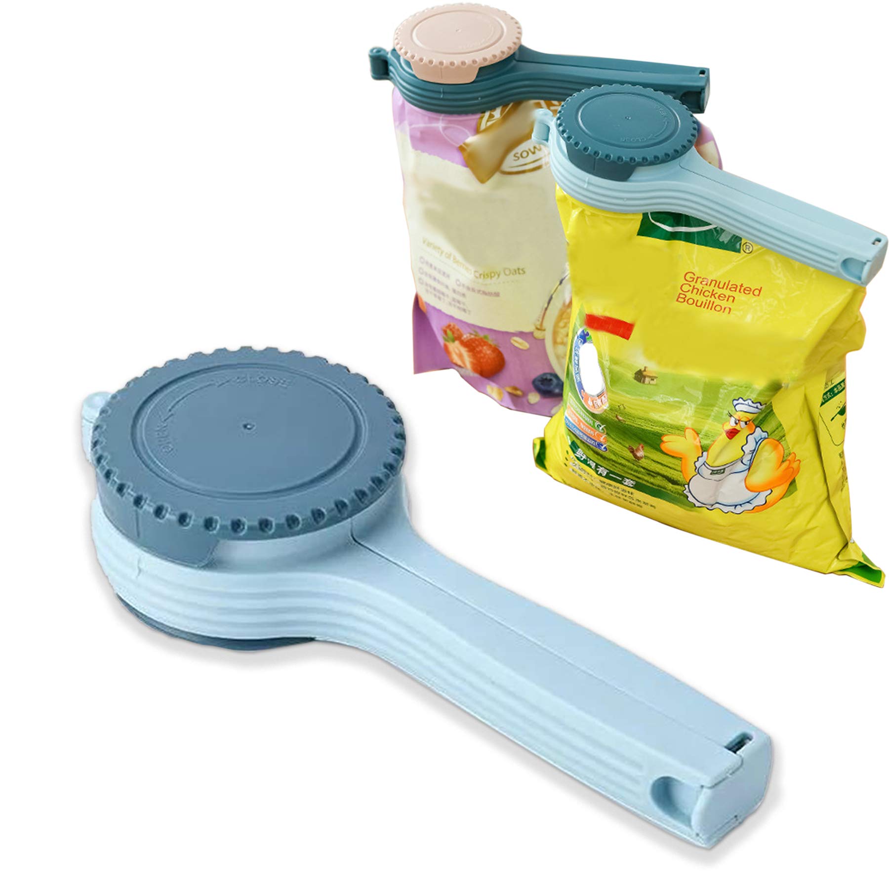Premium Food Bag Clips with Pour Spouts - Large Plastic Bag Sealer for Kitchen Storage & Organization | Ideal for Chips, Cereal, Flour & Bulk Food Containers