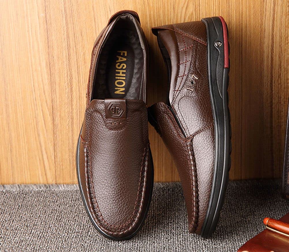 Men's Casual Leather Slip-On Shoes - Comfortable Business & Driving Loafers for Men | Perfect for Office, Travel & Daily Wear