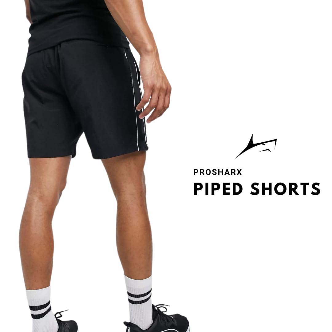 PROSHARX Men's Impact Piping Workout Shorts - Lightweight Athletic Training & Running Shorts for Gym, Basketball, Jogging | Perfect for Sports & Active Lifestyle