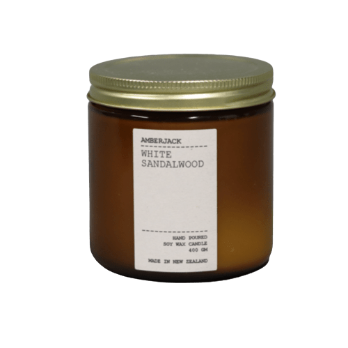 Premium White Sandalwood Scented Soy Wax Candle - Large 16oz Jar for Home, Spa, Yoga & Meditation - Long Lasting Aromatherapy Gift