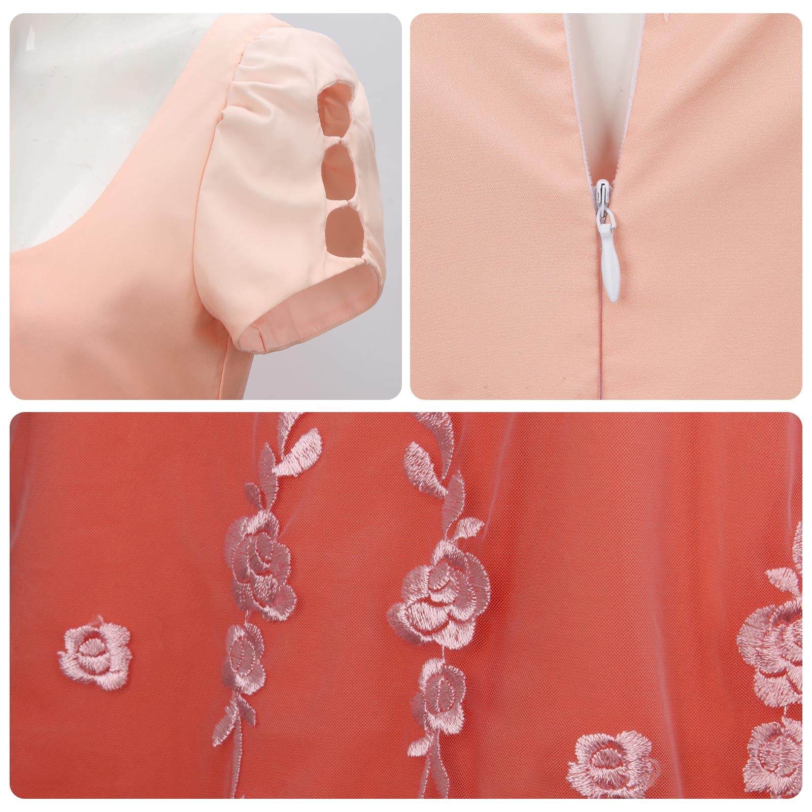 Edwina Sharma Cosplay Costume | Regency Era Pink Floral Chiffon Gown | Elegant High-Waist Gauze Dress for Women | Perfect for Bridgerton-Themed Parties, Historical Reenactments & Costume Balls