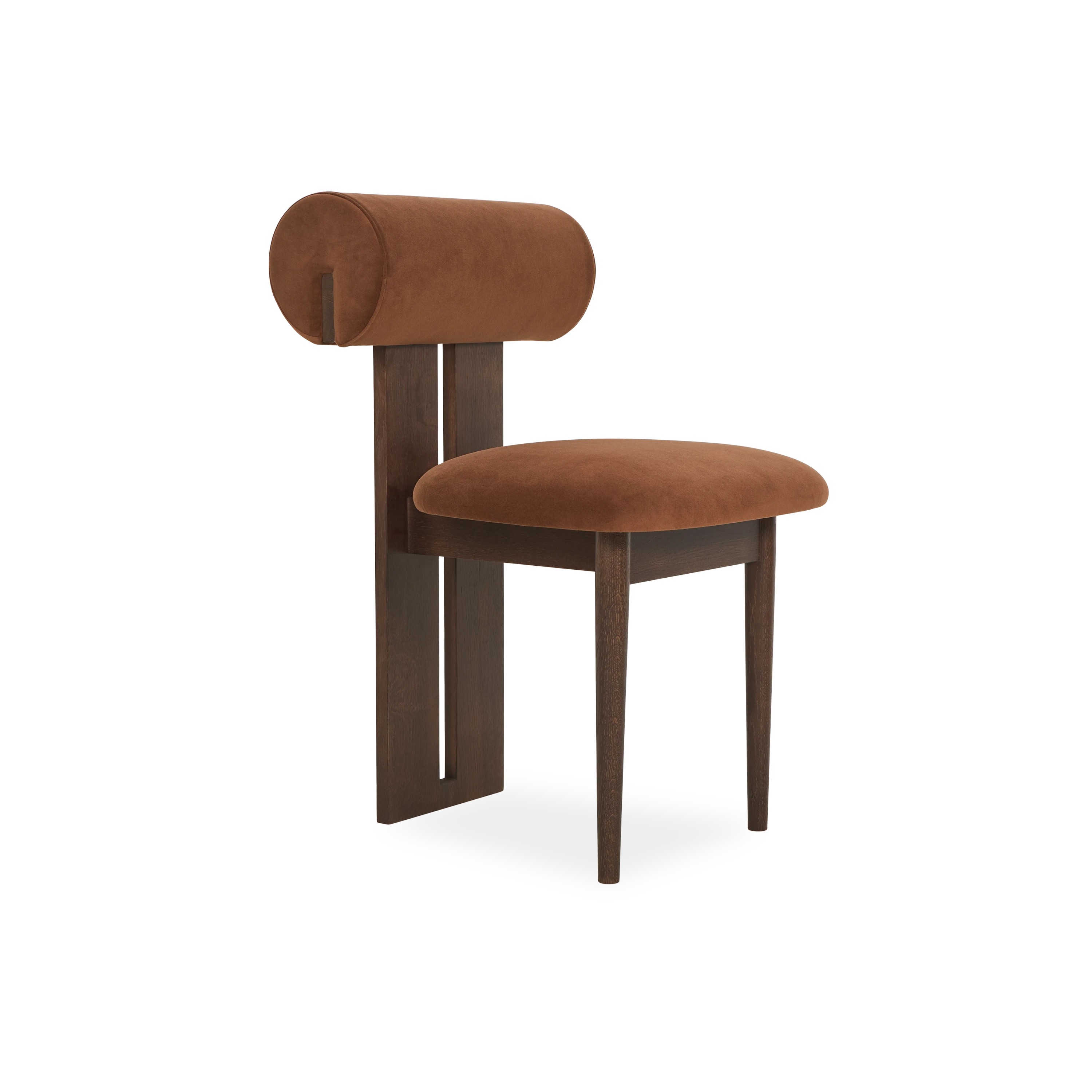 Modern Hippo Dining Chair - Sturdy Wooden Seat with Upholstered Cushion - Perfect for Kitchen, Dining Room, Restaurant & Cafe Use