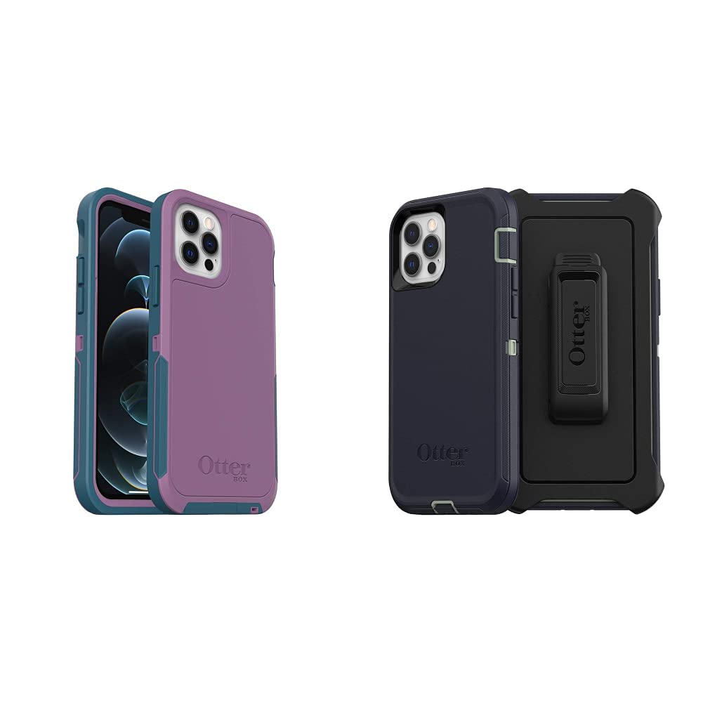 OTTERBOX Defender Series XT SCREENLESS Edition Case for iPhone 12 & iPhone 12 Pro - Lavender Bliss | Heavy Duty Protection | Shockproof & Drop Proof | Perfect for Outdoor Activities, Work & Travel