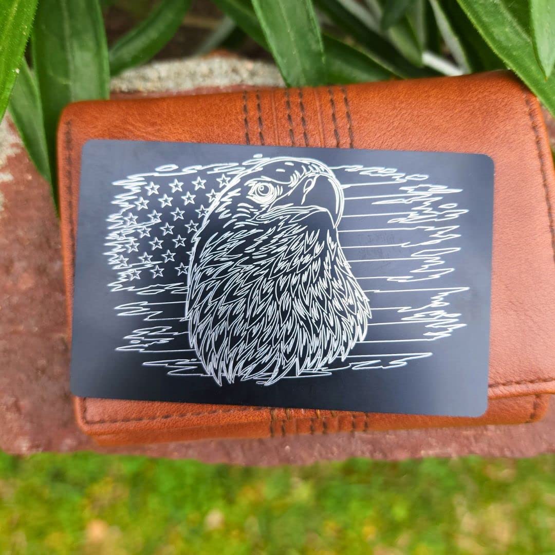 Second Amendment Engraved Aluminum Wallet Insert - Patriotic Gun Rights Gift for Men & Women - Perfect for Concealed Carry & Everyday Use