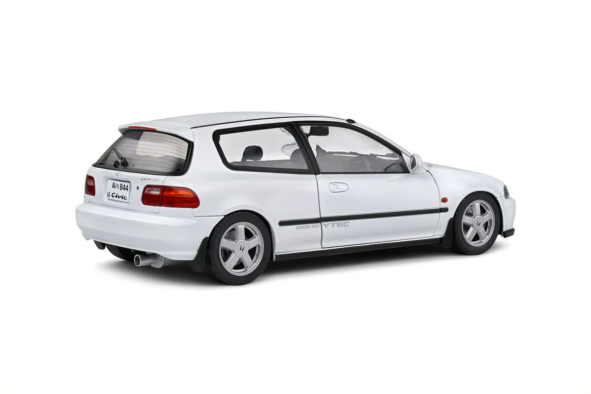 1:18 Scale Solido Honda Civic EG6 Diecast Model Car - White - Collectible Toy for Car Enthusiasts & Display for Home/Office Decor