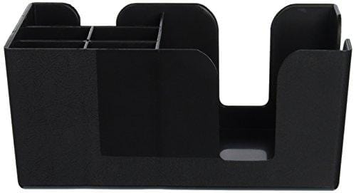 American Metalcraft BAR6 Black Plastic Bar Organizer with 6 Compartments - 9.5