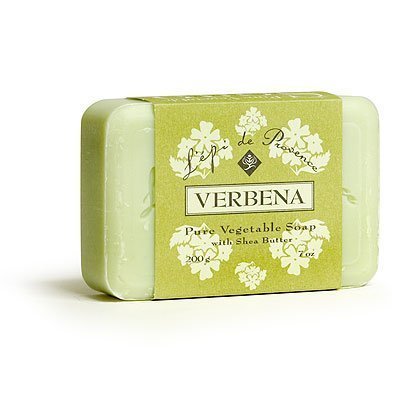 L'Epi de Provence Shea Butter Enriched French Bath Soap - Verbena Scented - 7oz (200g) - Moisturizing Hand & Body Soap for Dry Skin, Luxury Bath & Gift Set