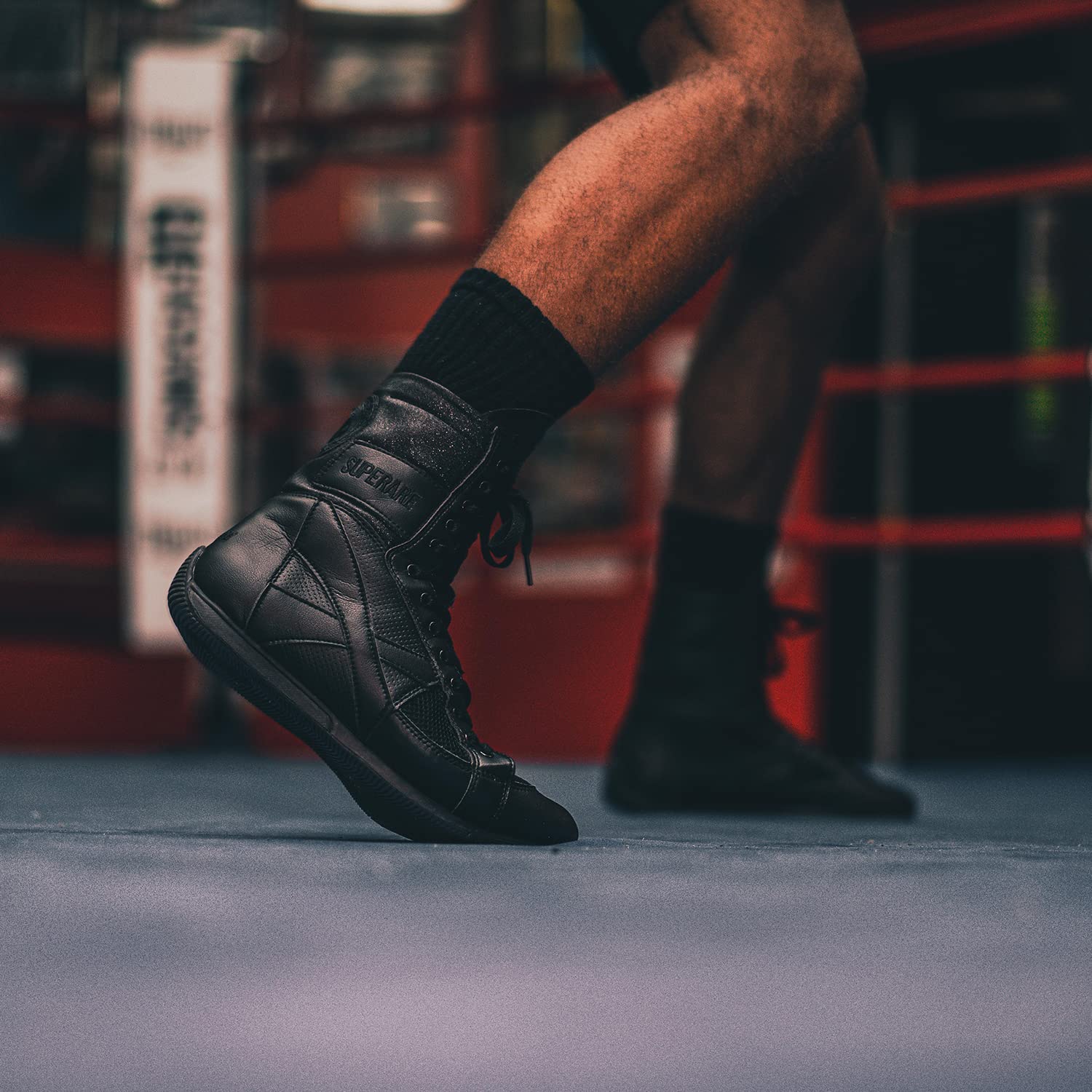 Superare Boxing Shoes for Men & Women - Professional MMA, Kickboxing & Training Workout Shoes | Lightweight & Durable Combat Boots for Sparring, Gym & Competition