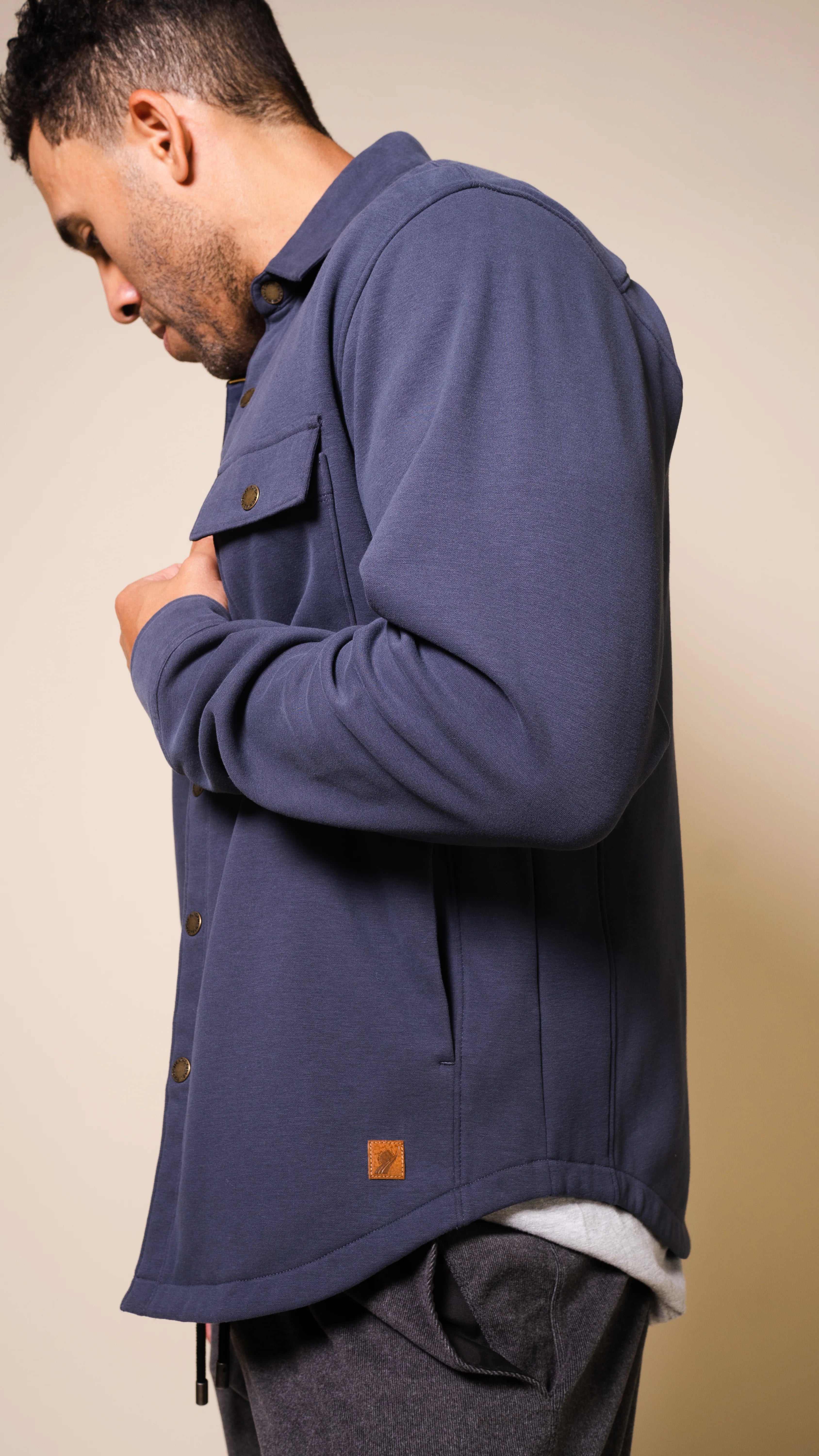Fundamental Coast Indigo Night Shirt Jacket - Lightweight Layering for Men & Women | Perfect for Casual Outings, Travel & Cool Evenings