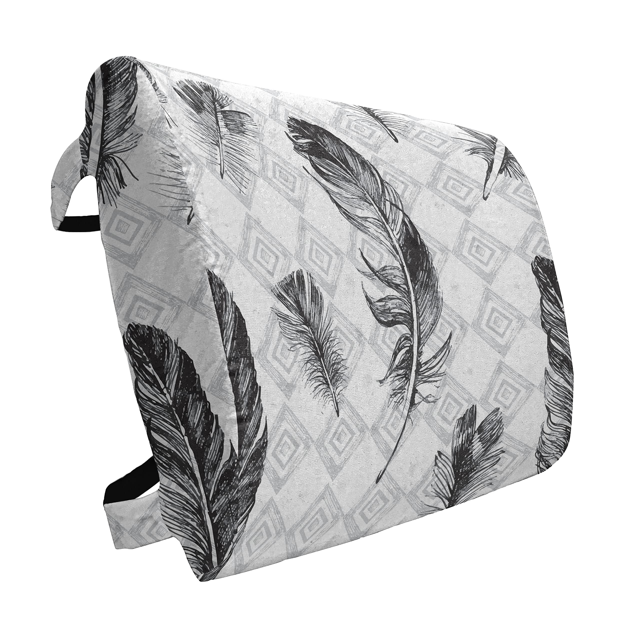 Ambesonne Feather Lumbar Support Pillow - High Density Foam for Office Chair & Car Seat - 14