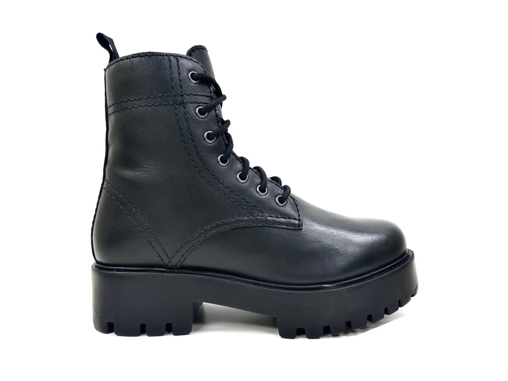 Oobash Women's Chunky Grunge Platform Boots - Lace Up Combat Ankle Booties for Winter, Army Style Fashion - Perfect for Casual Outfits, Streetwear & Edgy Looks