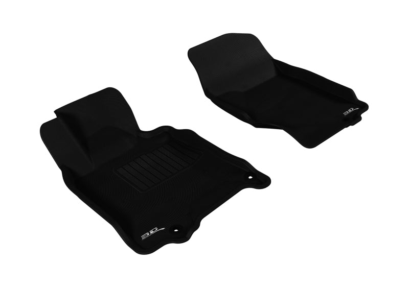 3D MAXpider Kagu Custom Fit Floor Mats for Infiniti Q40 Q60 G35 G37 (2007-2015) - 1st Row All-Weather Protection - Premium Black Car Accessories for Daily Commuting & Road Trips