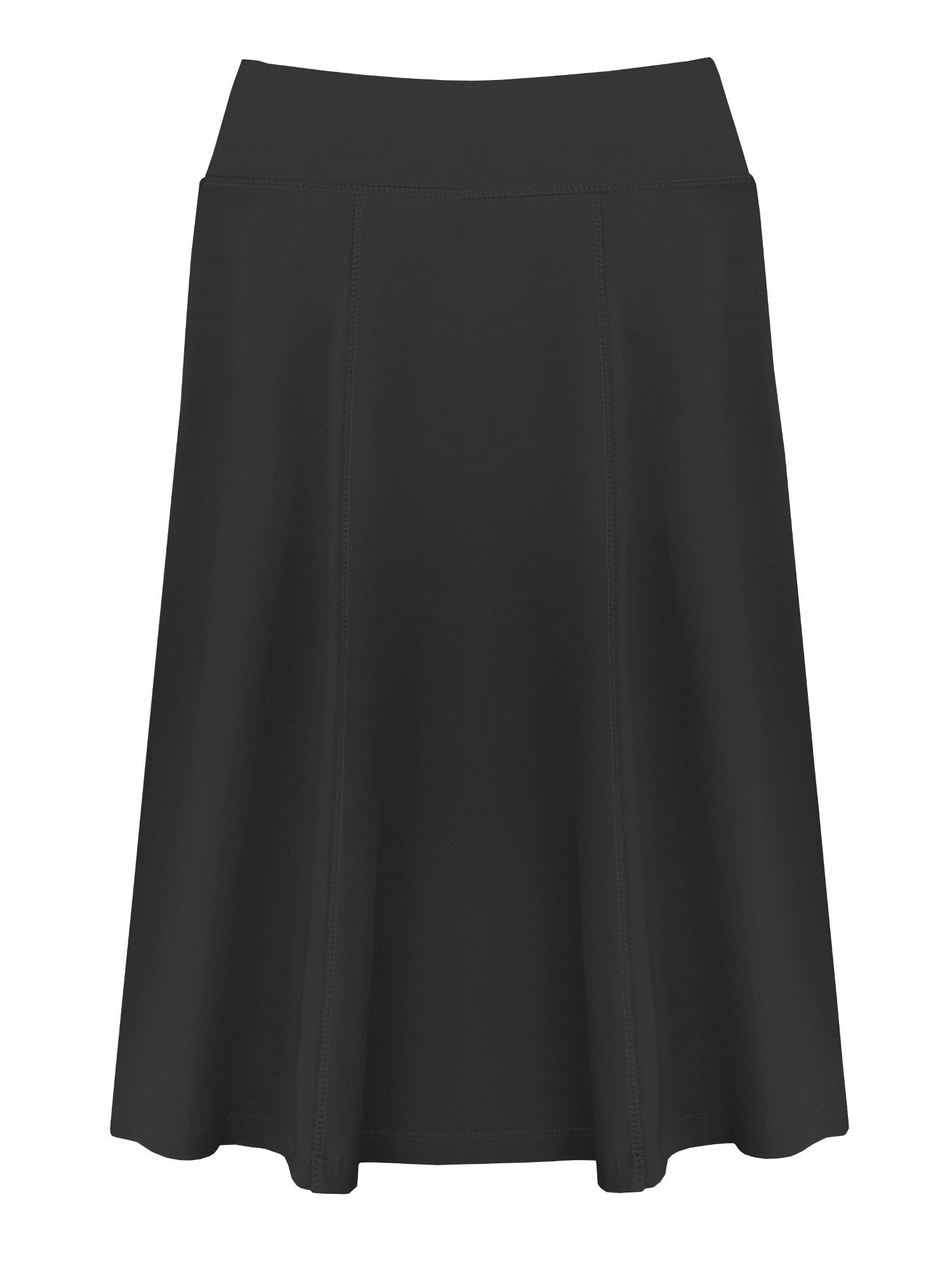 Baby Girls' Stretch Cotton A-Line Skirt - Knee Length for Play & School