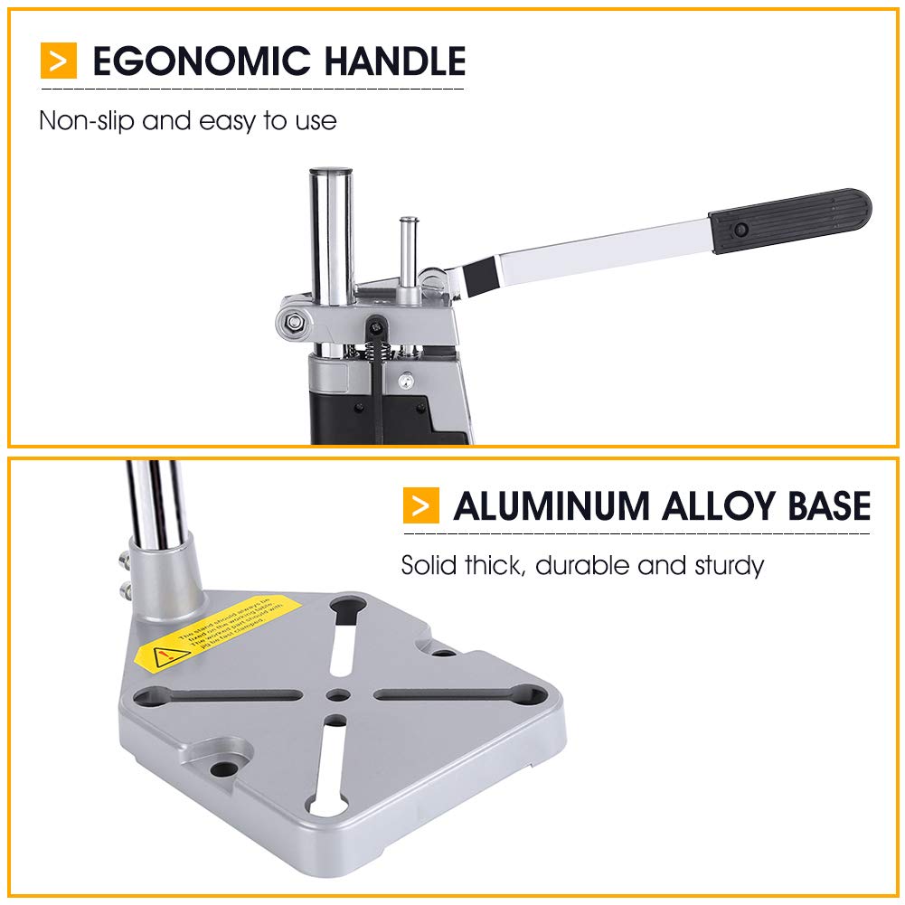 Portable Bench Drill Press Stand - Universal Clamp Drill Press Workbench with Drilling Guide | Perfect for Woodworking, Metalworking & DIY Home Projects