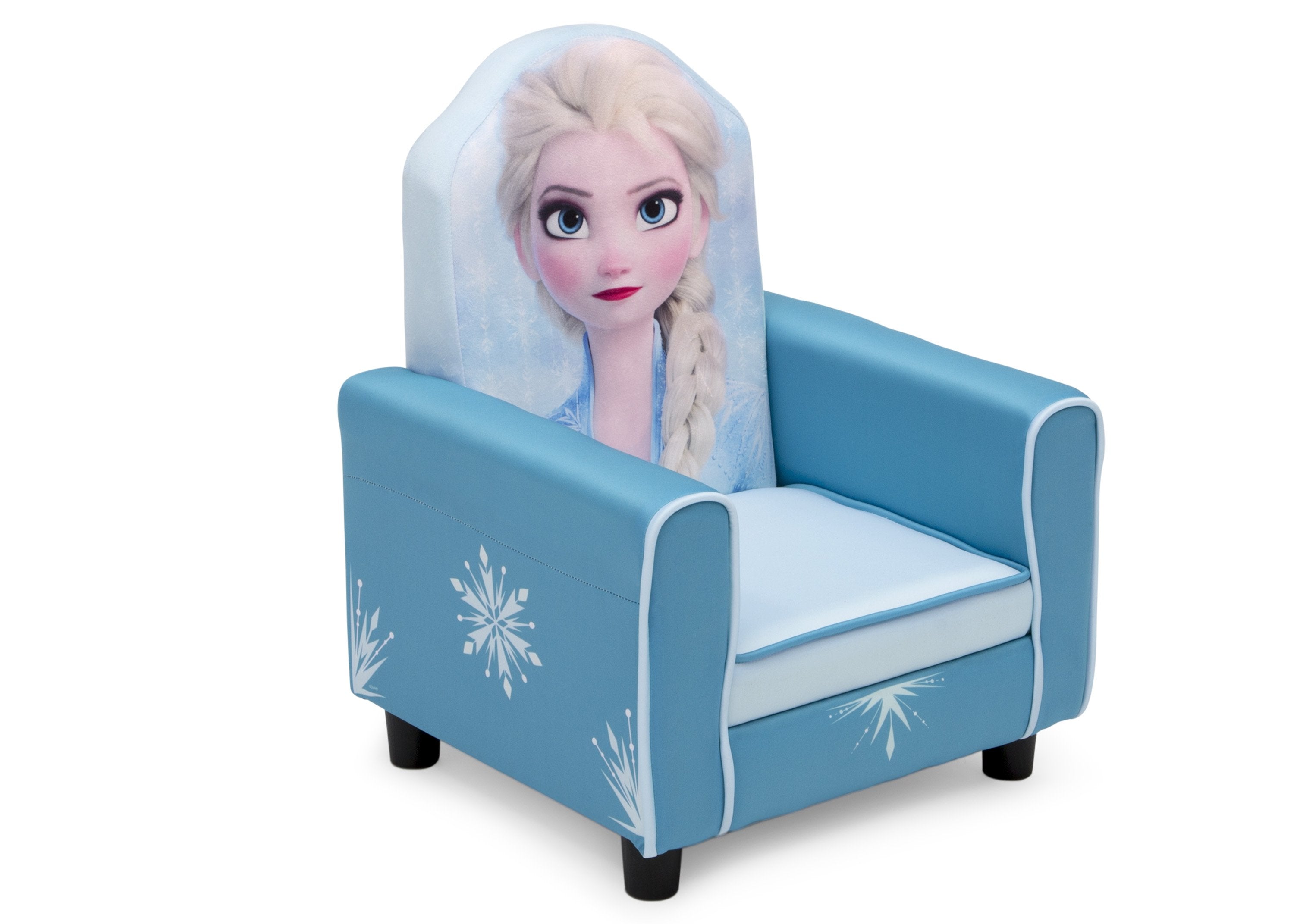 Frozen II Elsa Kids Chair - Plush Upholstered Children's Chair with Back Support - Perfect for Bedroom, Playroom & Disney Movie Nights