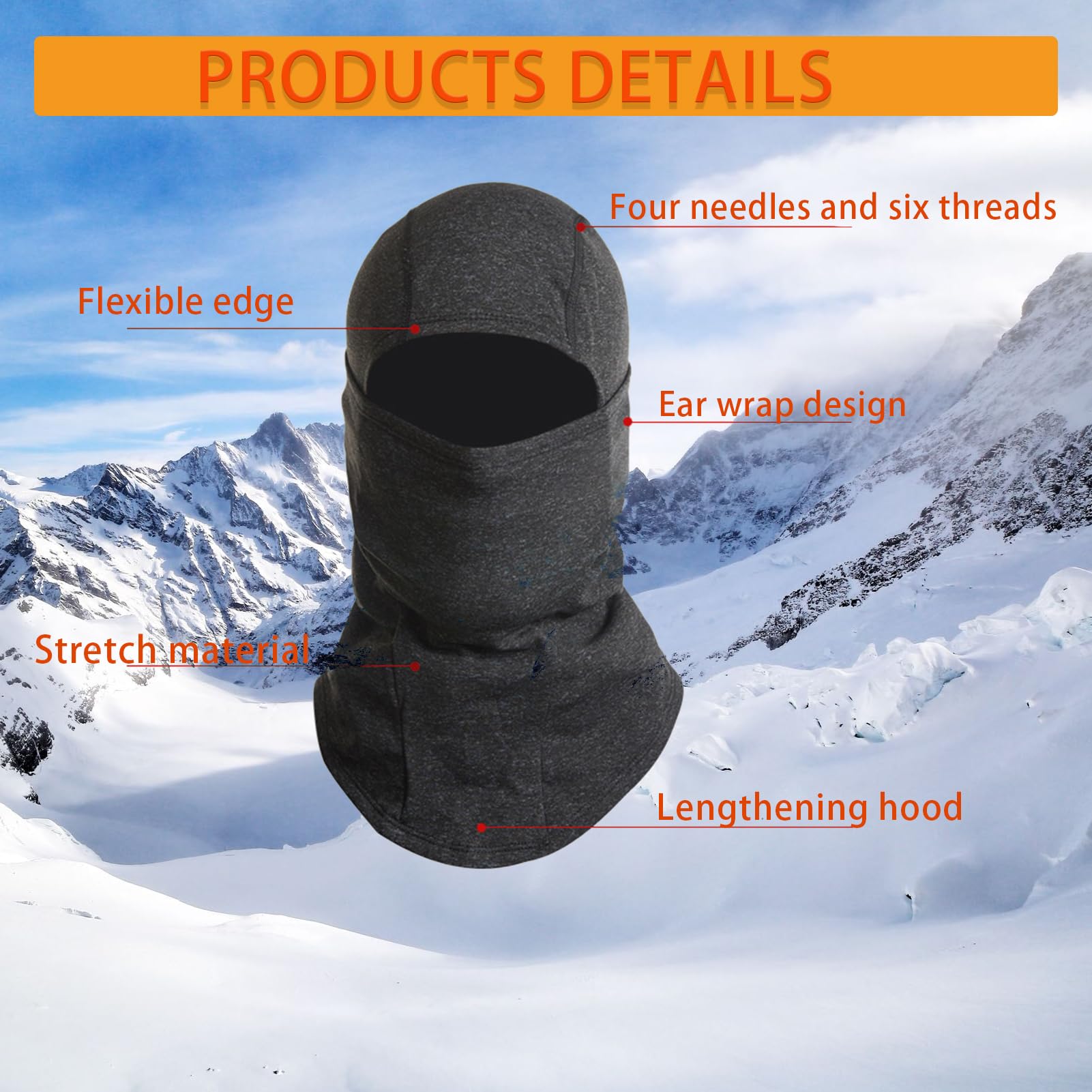 REMAROVE Cold Weather Balaclava Ski Mask - Winter Fleece Thermal Face Cover for Men & Women - Windproof & Breathable for Motorcycle, Cycling, Snowboarding, Skiing, Hiking & Outdoor Activities