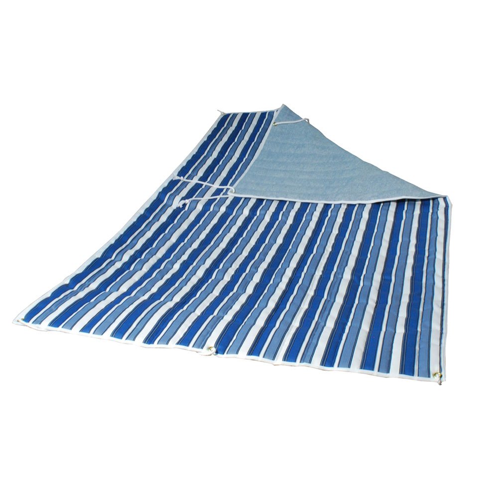 Algoma 2951-135142 Quilted Hammock Pad - Tropical Palm Stripe & Blue Multi Color - Comfortable Outdoor Hammock Cushion for Patio, Beach, Camping & Backyard Relaxation
