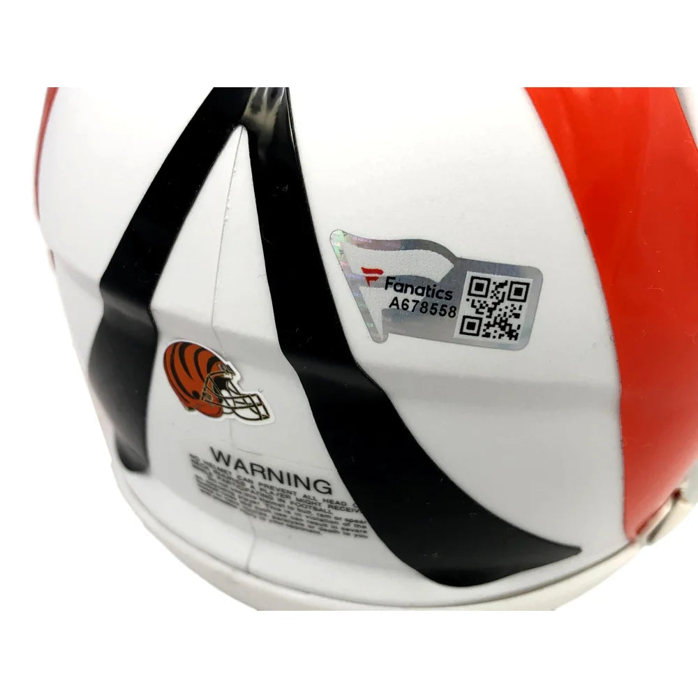Joe Burrow Autographed Cincinnati Bengals Mini Alternate White Helmet - Limited Edition Collectible for NFL Fans, Sports Memorabilia, Home & Office Display, Game Room Decor