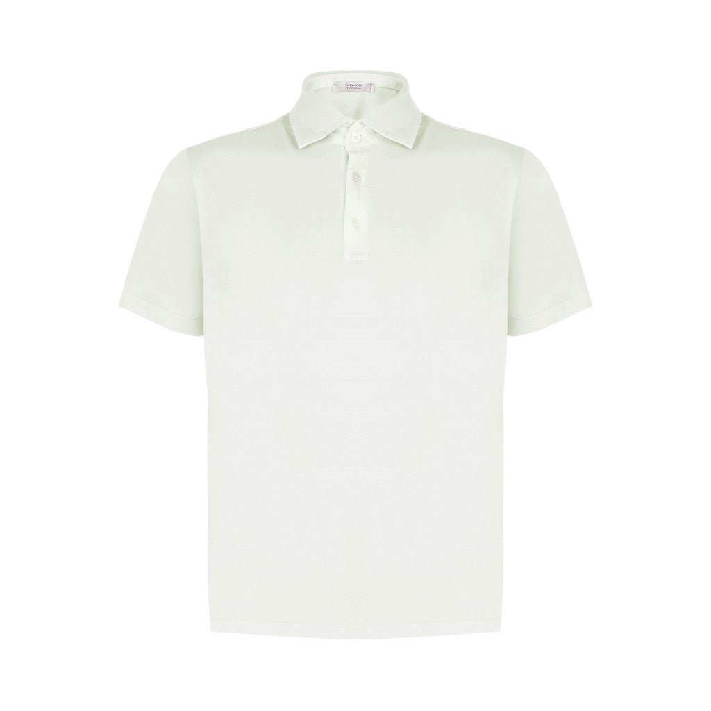 FERRANTE Men's Cotton Short Sleeve Polo Shirt - Breathable Casual Green Golf Shirt for Men | Perfect for Office, Golf, and Summer Outdoor Activities