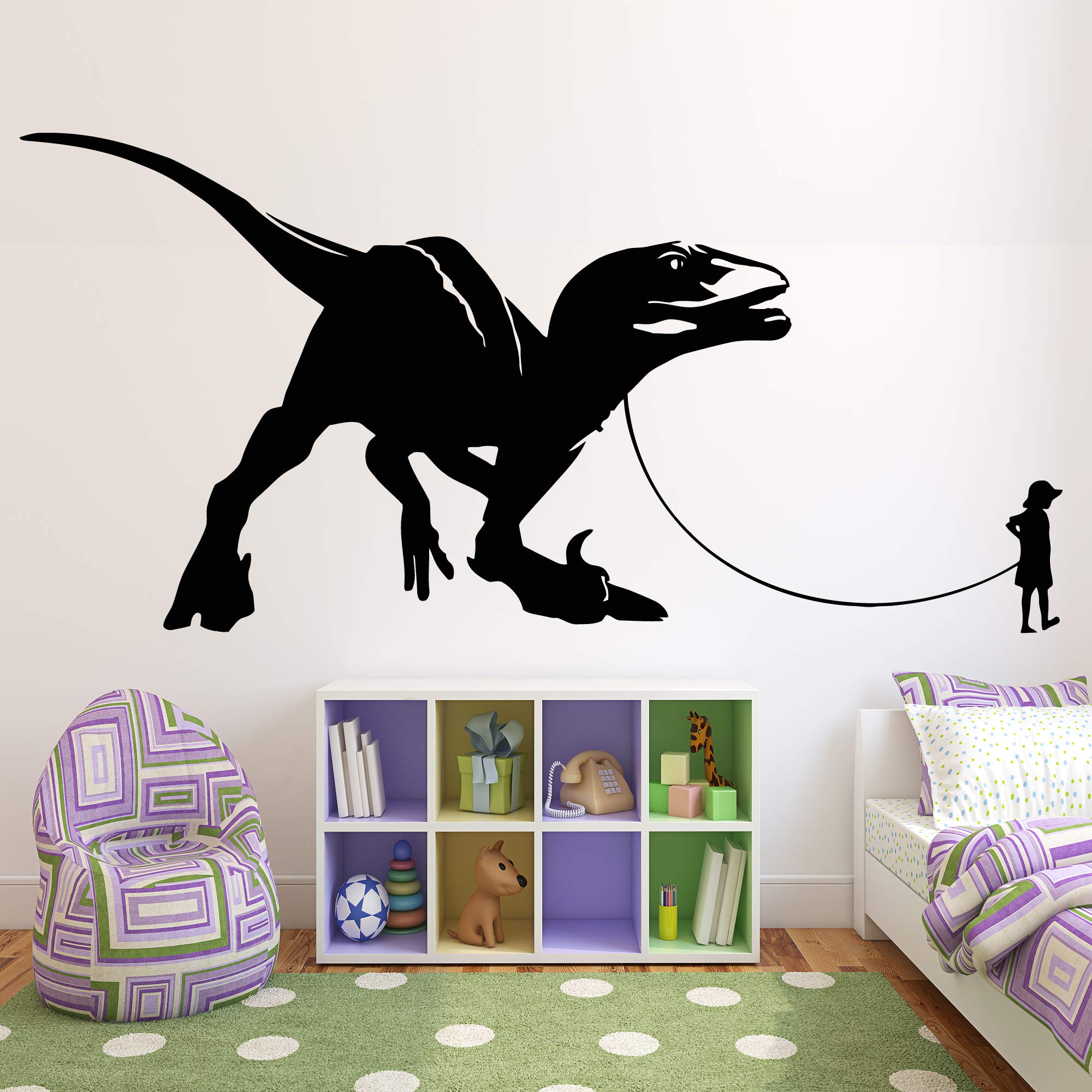 17 x 35 Inch Dinosaur Wall Decals for Boys Room - Removable Vinyl Stickers, Jurassic Themed Bedroom Decor - Perfect for Kids' Room, Nursery, Playroom and Dinosaur Party Decorations