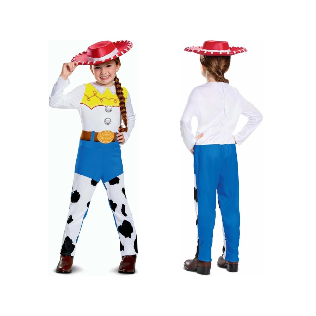 Disney Official Jessie Cowgirl Costume for Girls - Toy Story Inspired Cowgirl Outfit for Halloween, Cosplay & Birthday Parties (XS, S, M) | Perfect for Dress-Up, Role Play & Themed Events