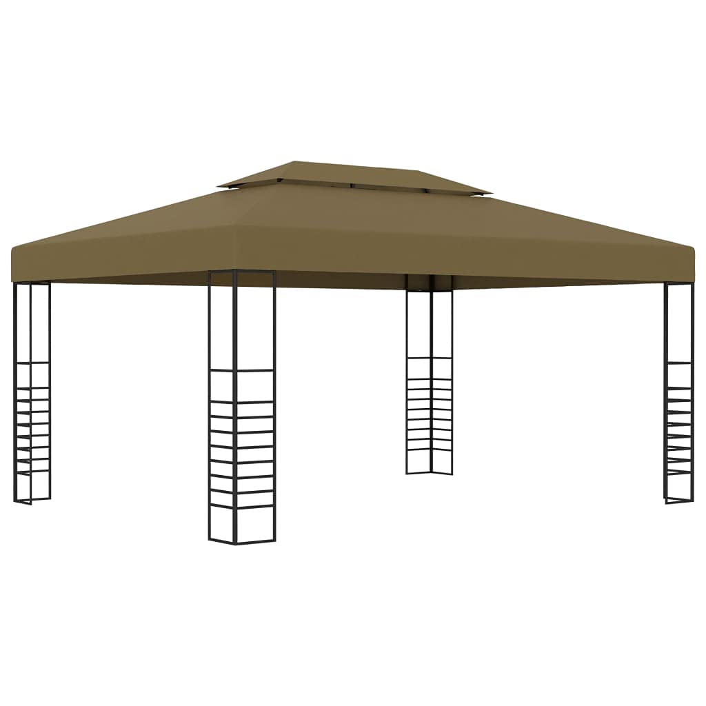 Premium Outdoor Patio Gazebo Tent - 10x13ft Taupe Garden Canopy for Backyard, Deck, Lawn & Parties - 180g/m² Heavy-Duty Waterproof Shade Shelter (Perfect for BBQs, Picnics & Outdoor Relaxation)