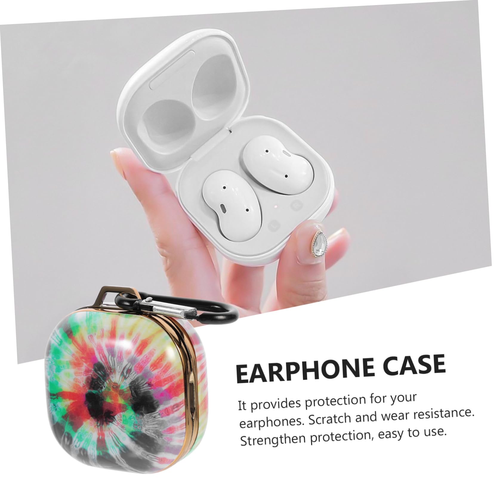 DOITOOL Hard PC Headphone Case Storage Box - Protective Headset Holder with Decorative Design for Travel, Office & Home Organization
