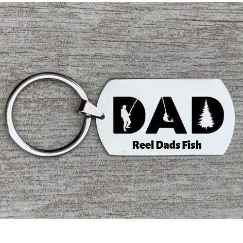 Stainless Steel Fishing Reel Keychain for Dad - Unique Father's Day Gift, Fishing Enthusiast Present, Durable Key Ring for Anglers - Perfect for Daily Use, Boat Keys & Tackle Box Accessories