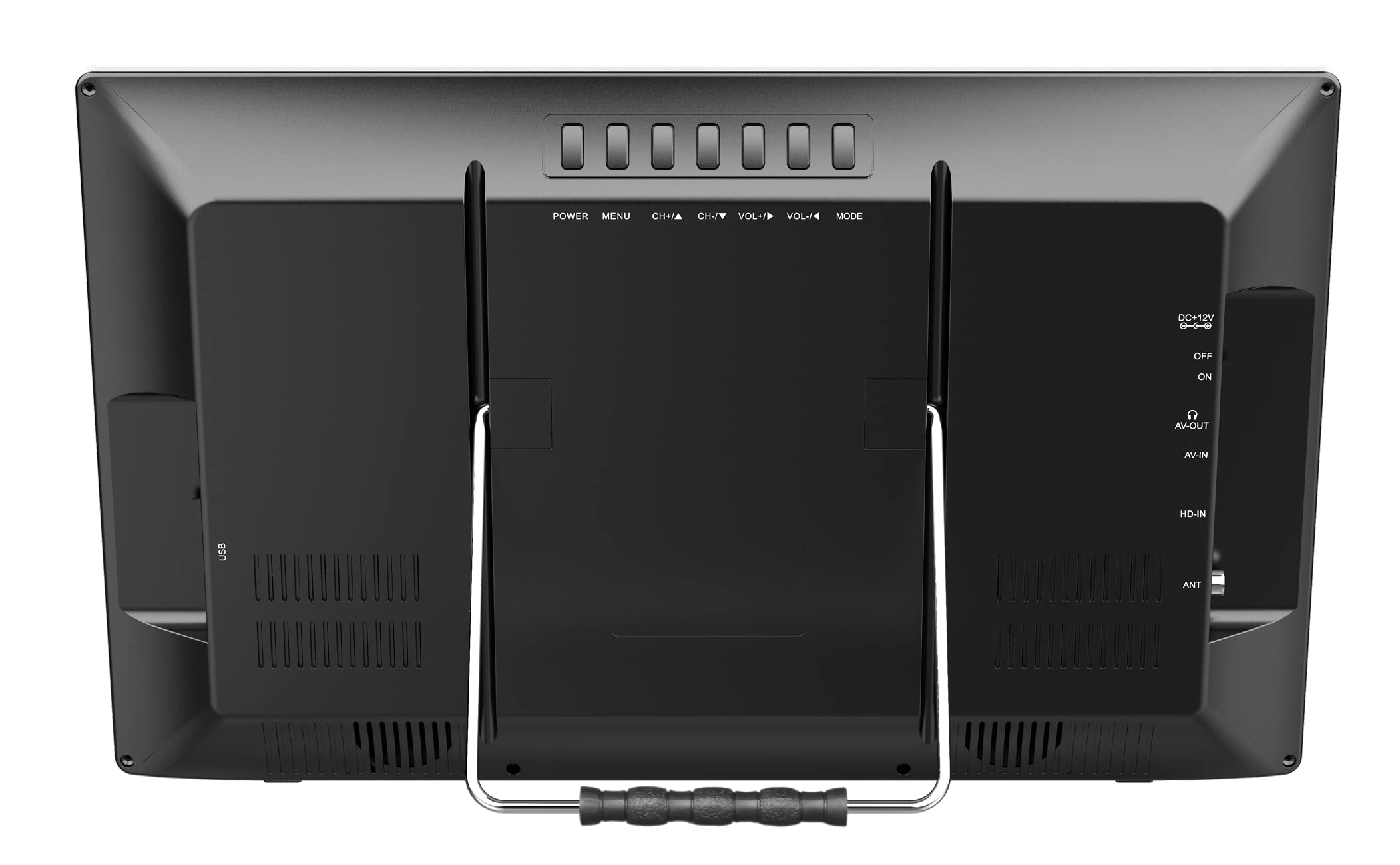 Naxa Electronics NT-1600 16-inch Portable Digital TV with Built-in ATSC Tuner - HD Over-The-Air TV, USB Multimedia Player, Rechargeable Battery, AC/DC Power - Perfect for Road Trips, Camping & Emergency Use