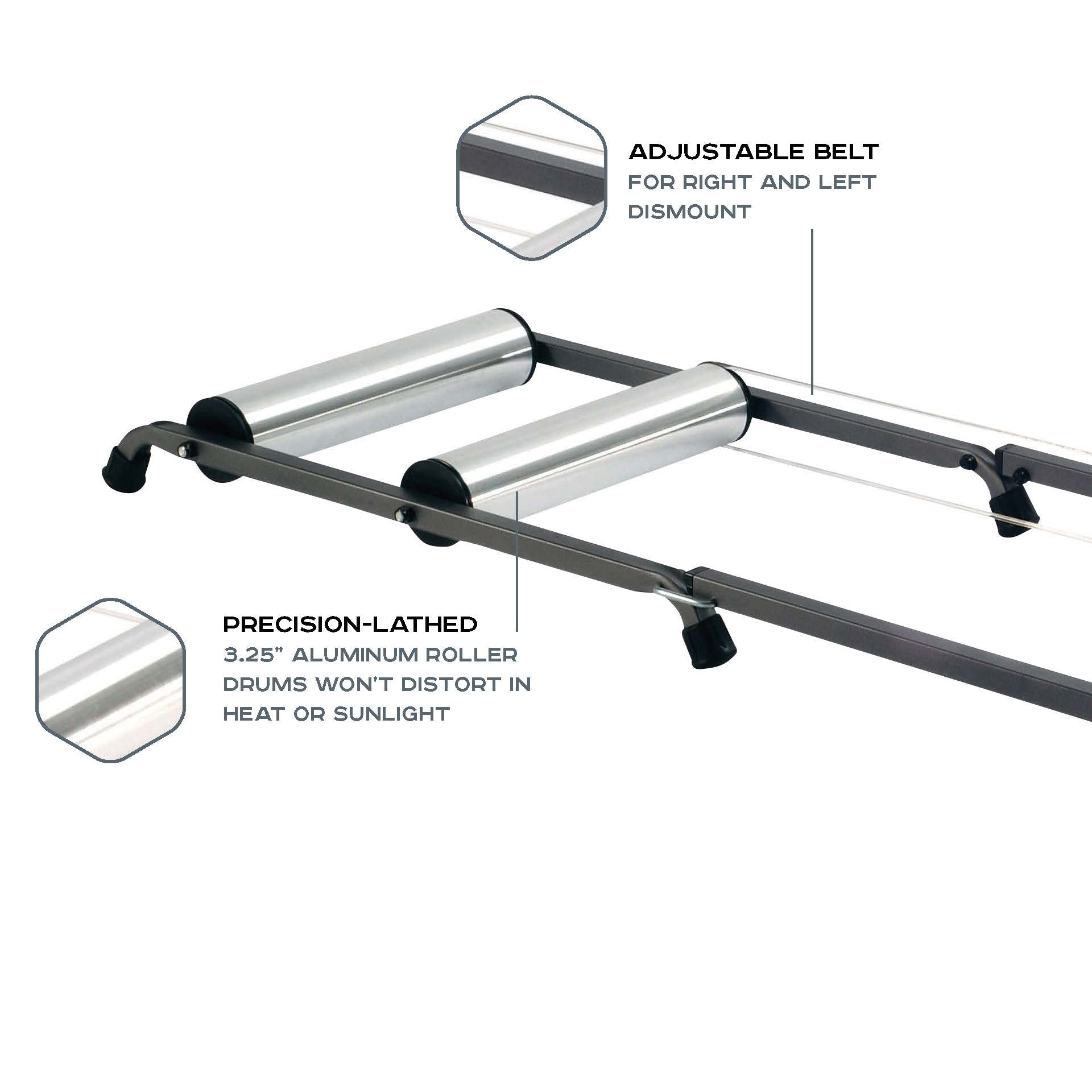Saris Aluminum Rollers Indoor Bike Trainer - Adjustable Resistance for Cycling Exercise, Balance Training & Strength Workouts - Perfect for Mountain Biking, Road Racing & Home Fitness
