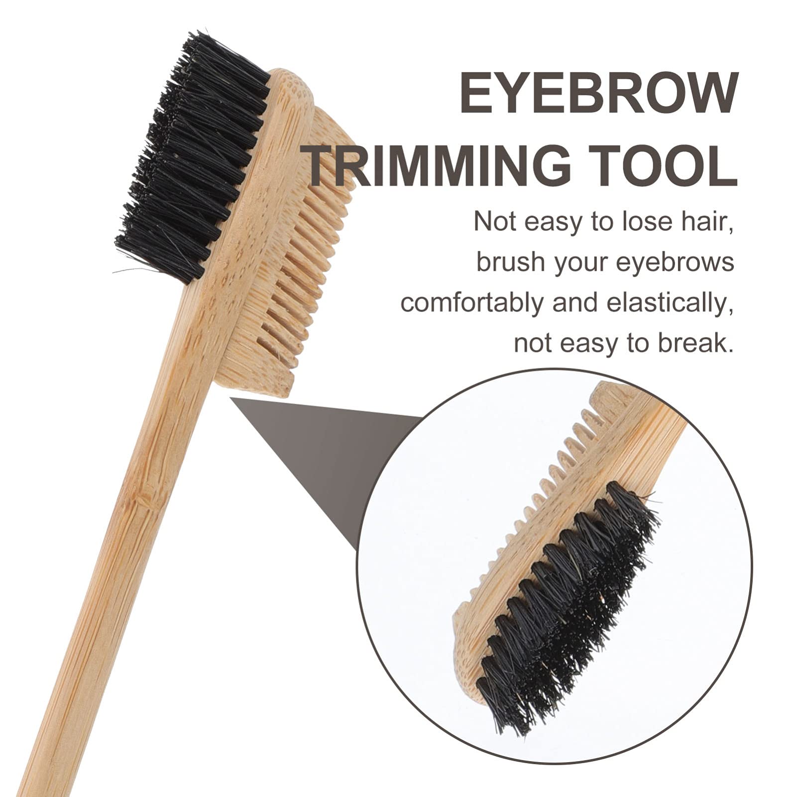 Dual Comb Brow Brush & Eyelash Comb - Wooden Handle Steel Teeth Makeup Tool for Eyebrow Grooming & Lash Separation - Perfect for Professional Makeup Artists & Home Beauty Routines