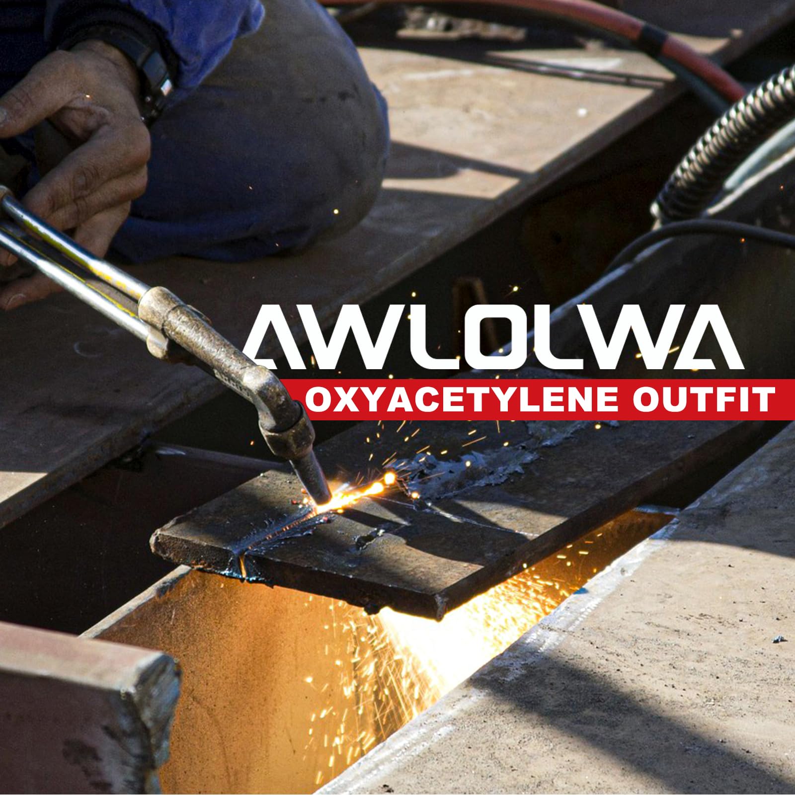 Medium Duty Oxy Acetylene Gas Welding Kit - Portable Oxygen & Acetylene Cutting Torch Set (No Tanks Included) - Perfect for Metal Fabrication, Auto Repair & DIY Welding Projects