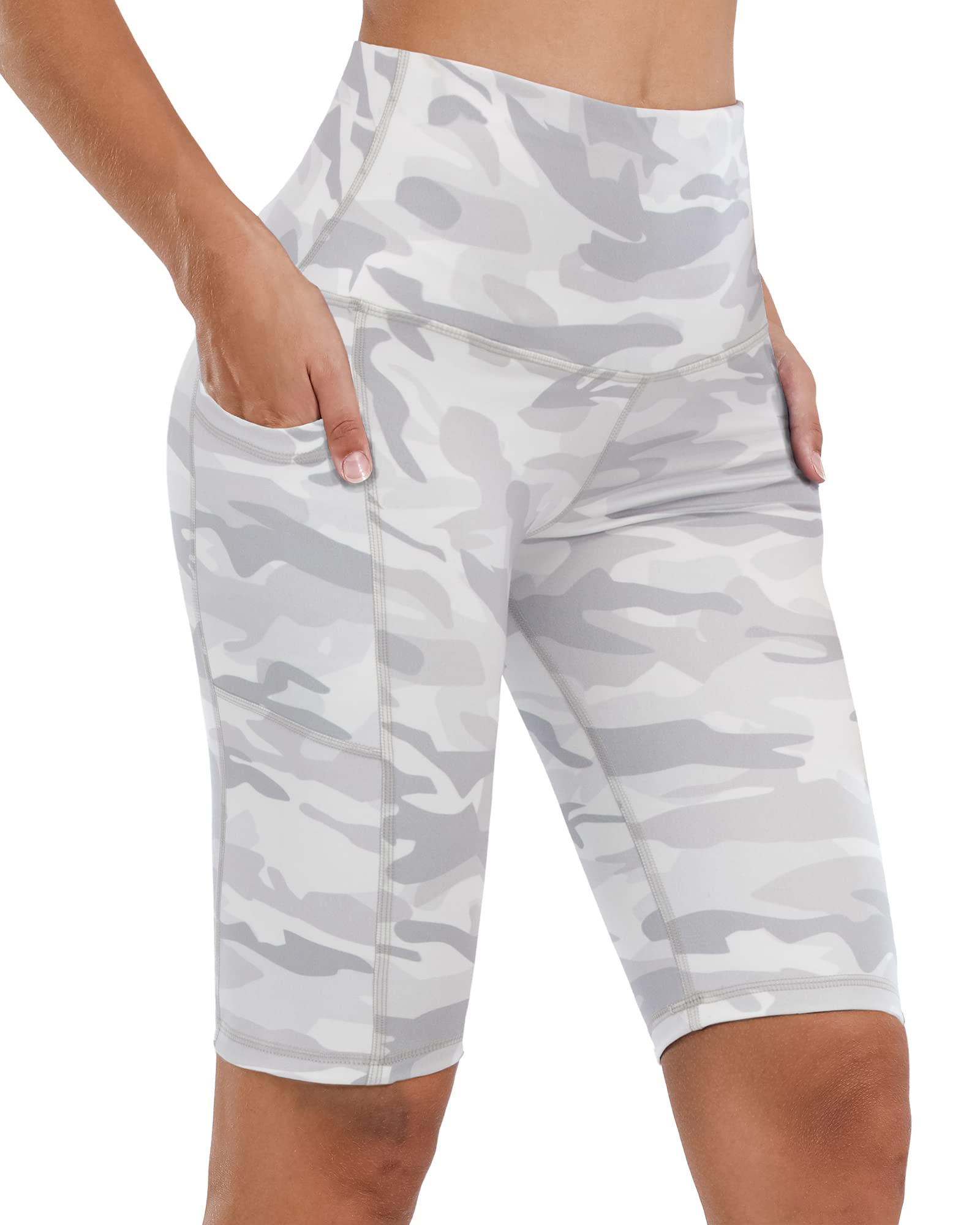ATHVOTAR Women's High Waisted Biker Shorts with Side Pockets - Tummy Control Spandex Workout Shorts for Yoga, Running & Gym | Comfortable & Breathable