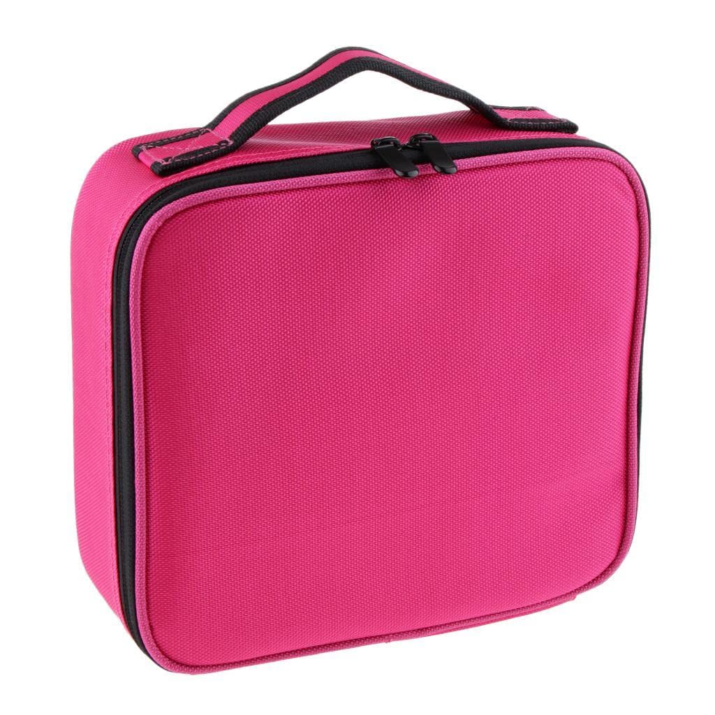 Losa Makeup Organizer - Pink Cosmetic Brush Holder & Storage Case with Zipper - Perfect for Travel, Home Vanity, and Professional Makeup Artists