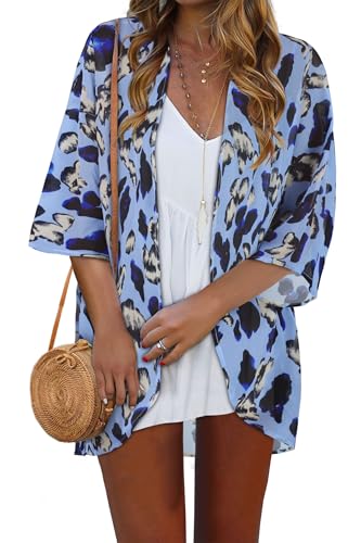 Blue Yellow Leopard Print