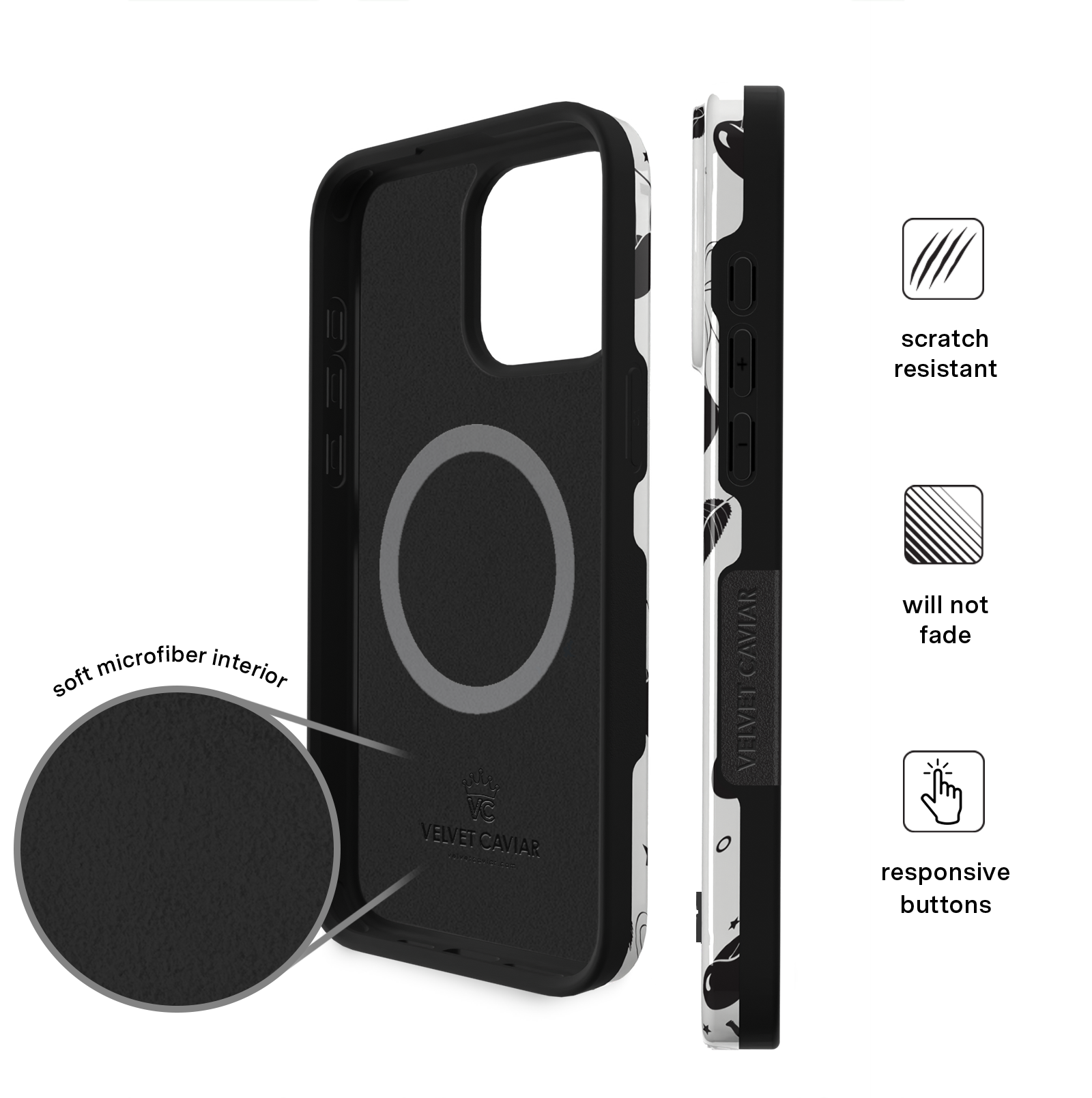 Cherry Noir iPhone Case - Stylish & Protective Phone Cover for iPhone Models - Perfect for Everyday Use, Travel, and Gifting