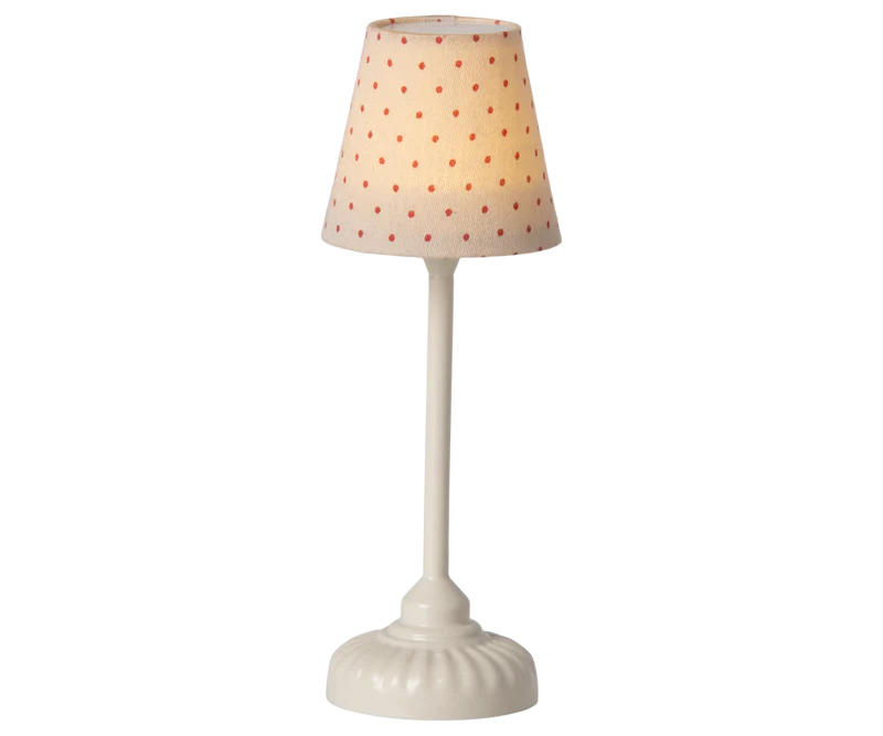 Vintage Floor Lamp with Mouse Design - Maileg Inspired Sand Color Table Lamp for Living Room, Bedroom, and Office Decor