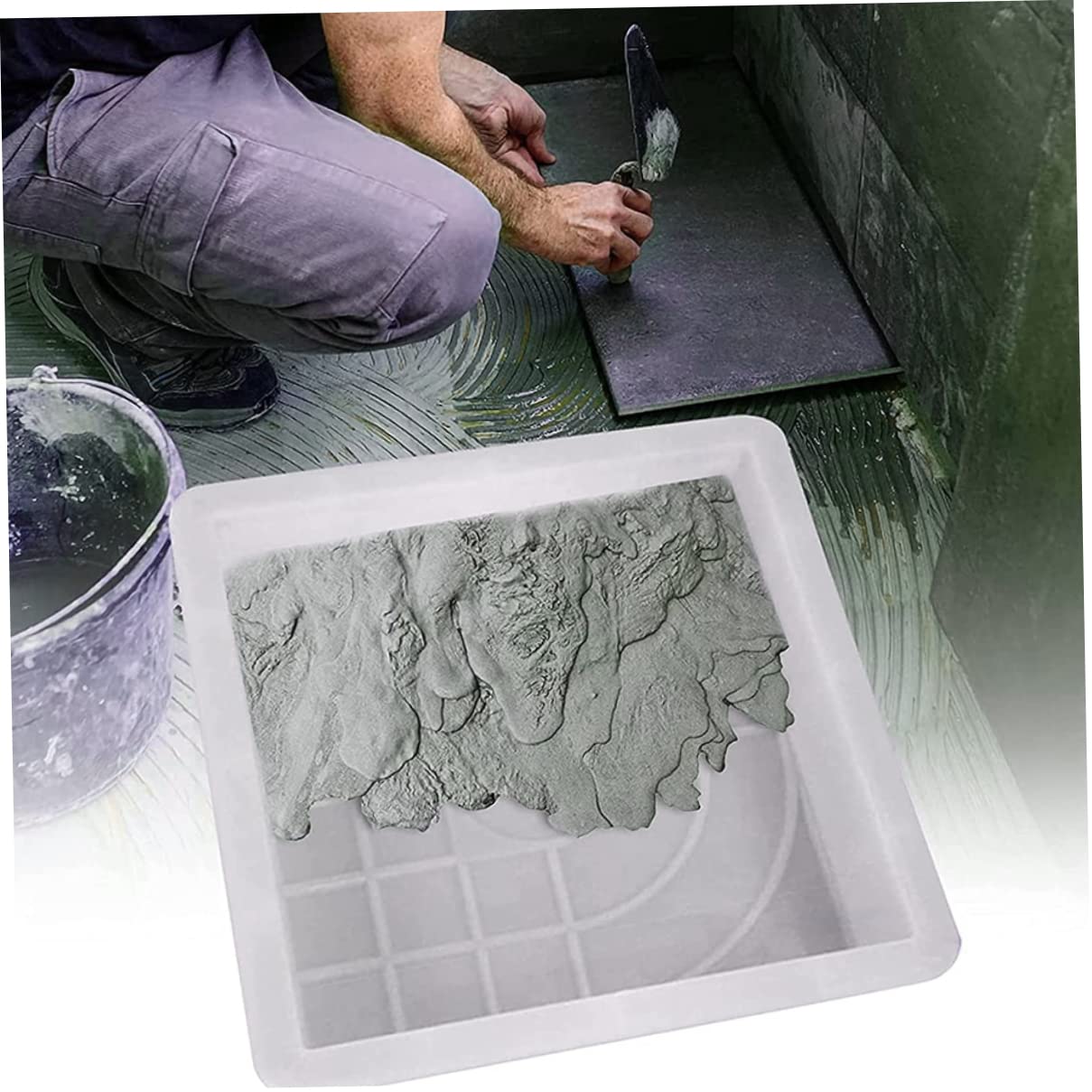 Square Paving Molds for Garden Walkways - DIY Concrete Stepping Stone Path Maker Kit | Perfect for Patio, Yard & Landscape Design Projects