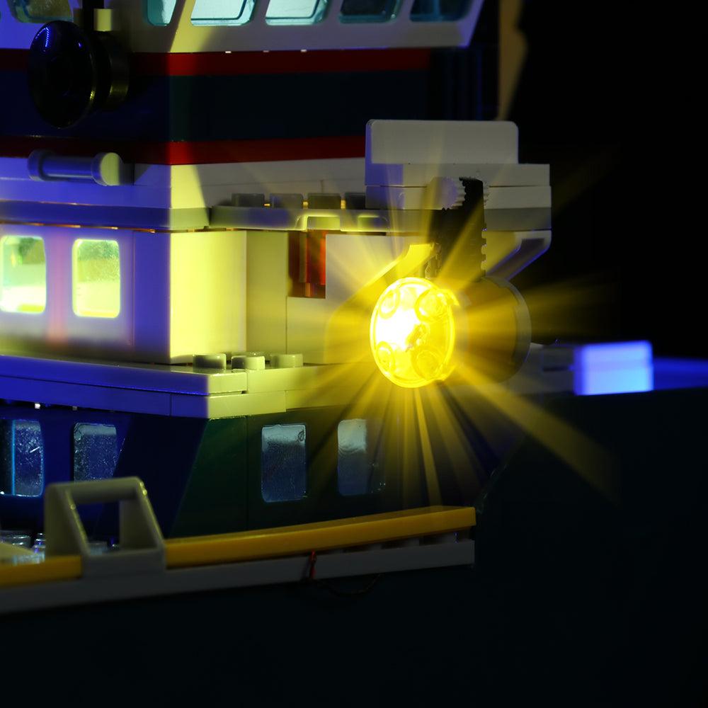 Best Light Kit for LEGO City Police Patrol Boat 60277 - DIY Lighting Set with Easy Installation - Perfect for LEGO Displays, Nighttime Play & Model Showcases
